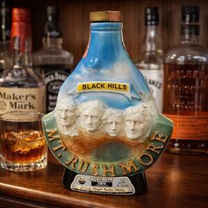 Vintage Jim Beam Mt Rushmore Decanter Black Hills South Dakota Regal China